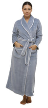 Load image into Gallery viewer, SATIN TRIM ROBE STORM BLUE - Y806

