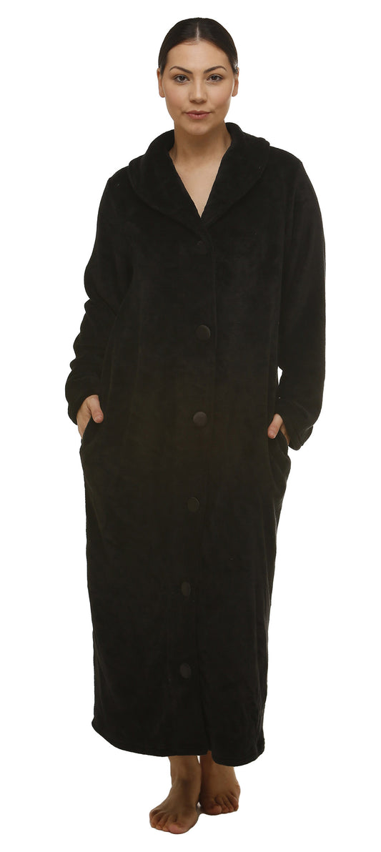 BUTTON ROBE BLACK - Y830